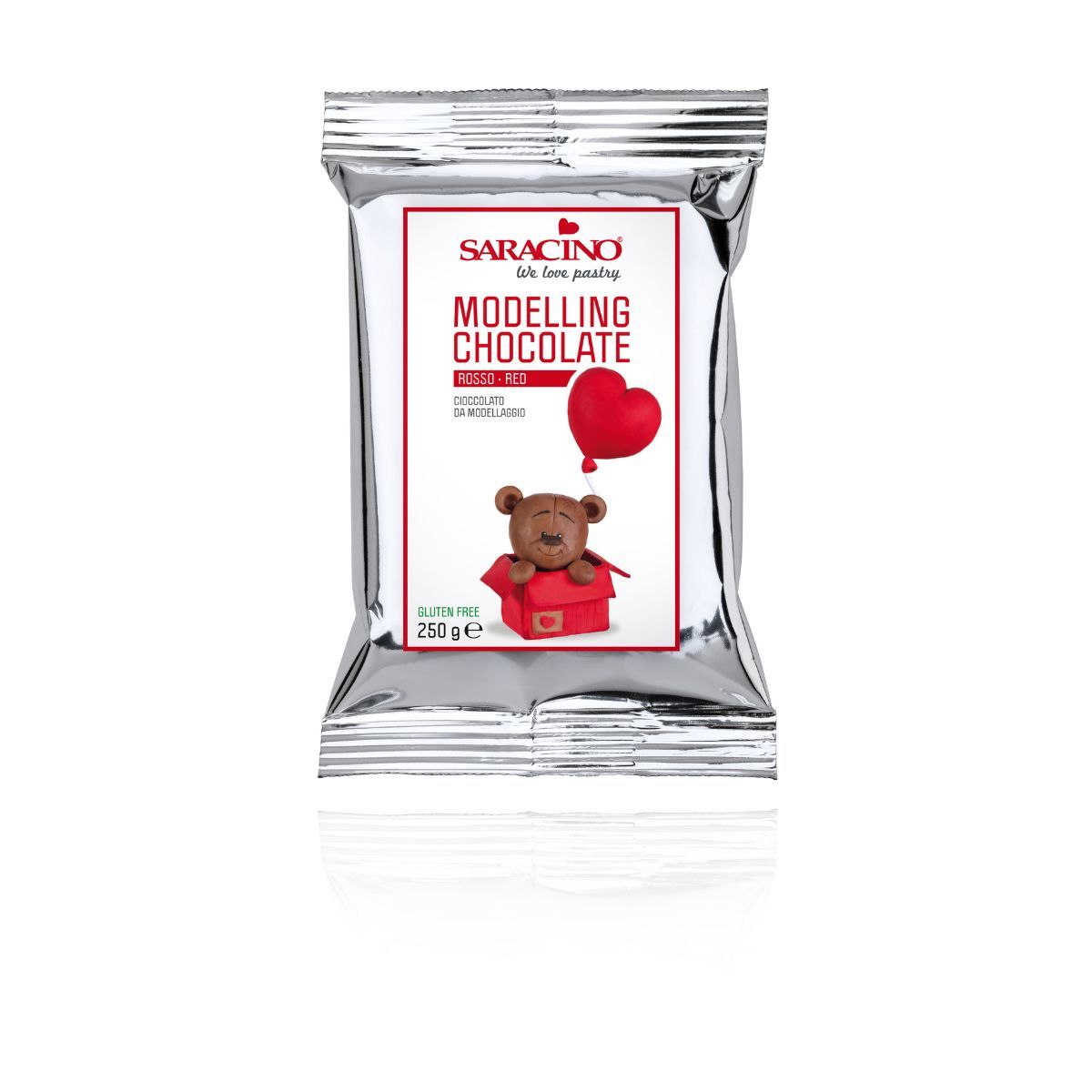 Saracino Modelleringssjokolade Rød 250g