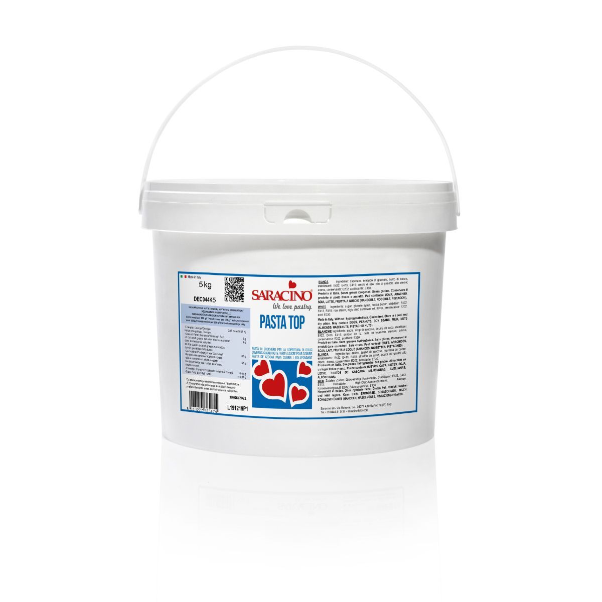Saracino Top Paste Fondant Hvit 5 kg