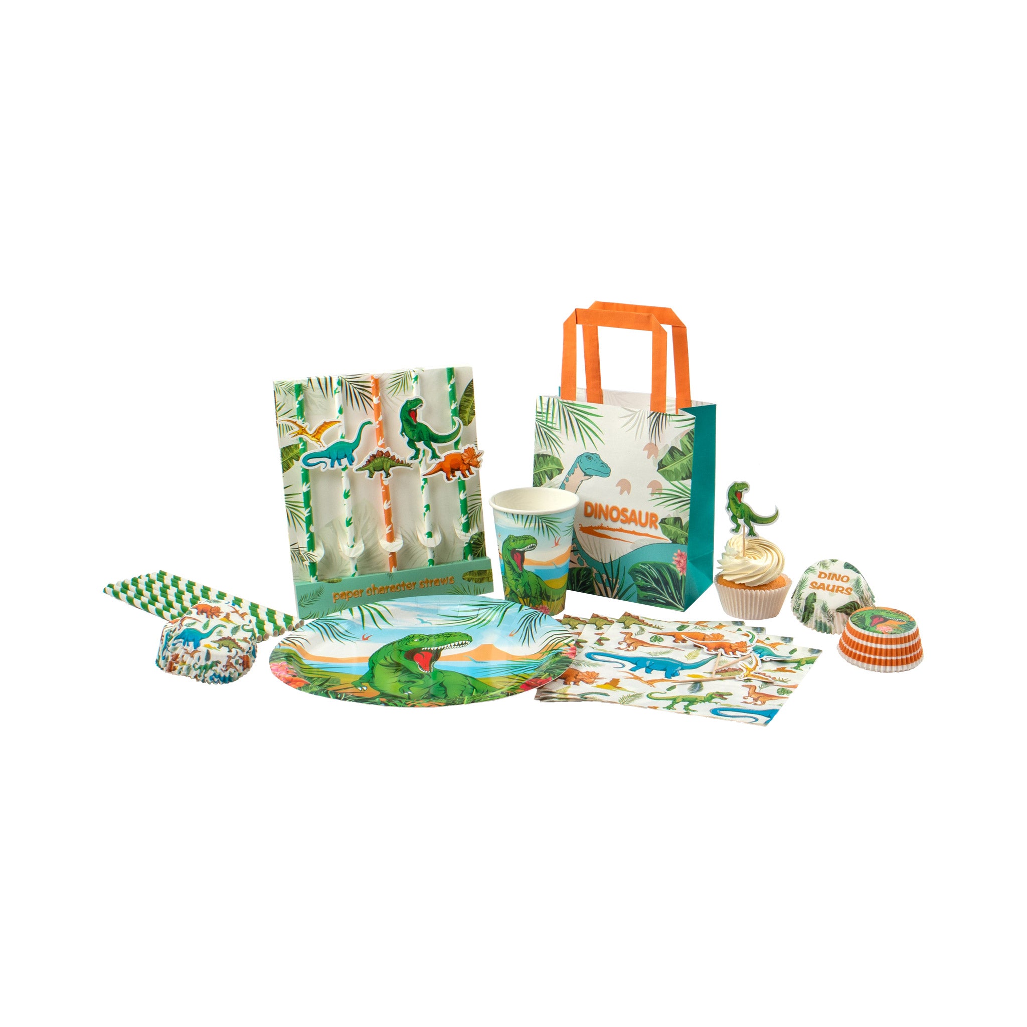 Papptallerken Dinosaur 8 stk, 23 cm 2