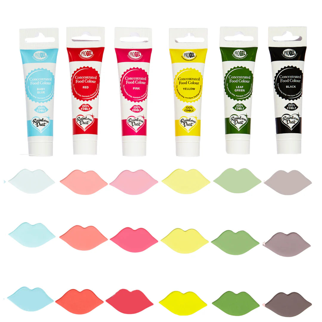 ProGel Pastafarger Essential, sett av 6 stk