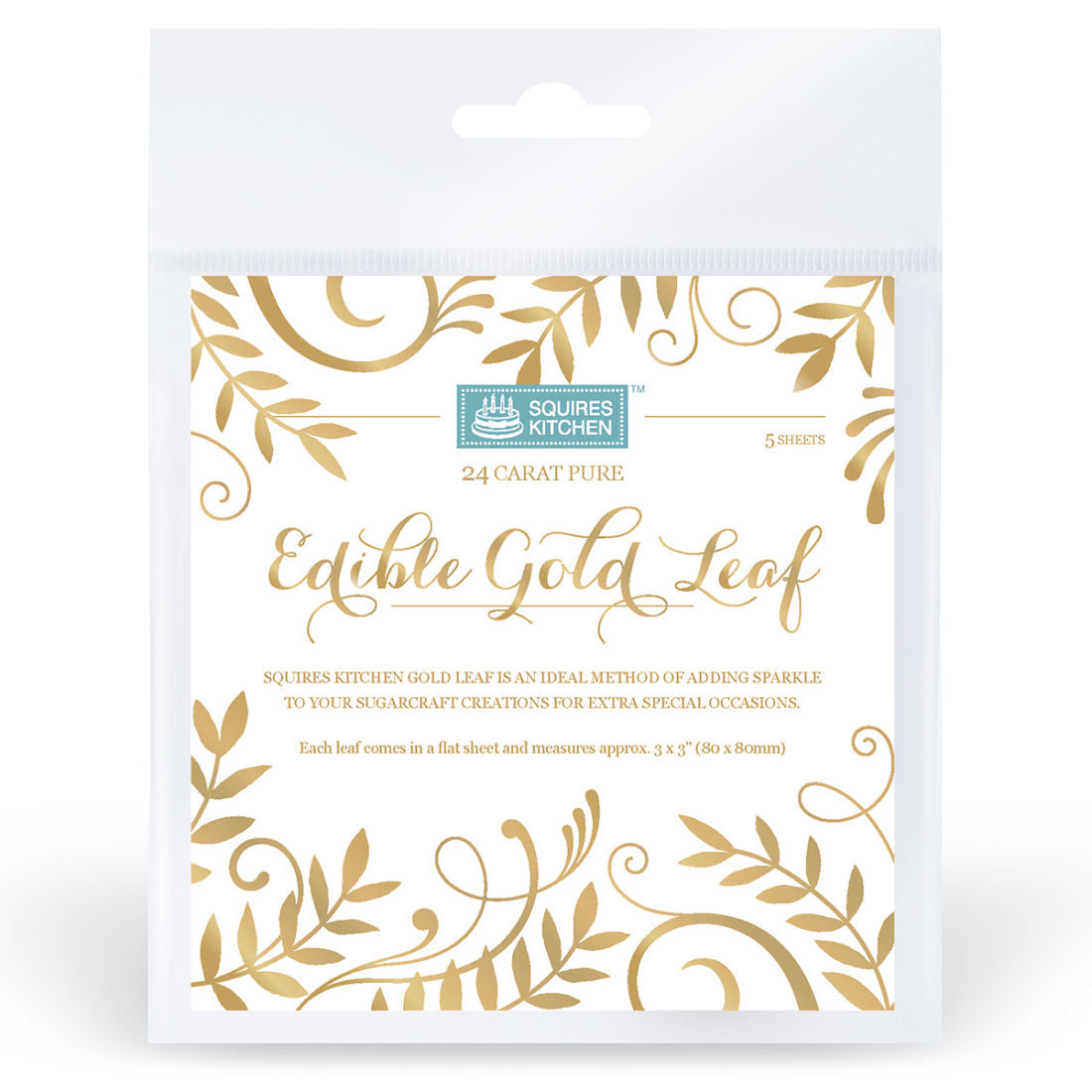 SK Edible Gold Leaf Transfer Sheets Book of 5
