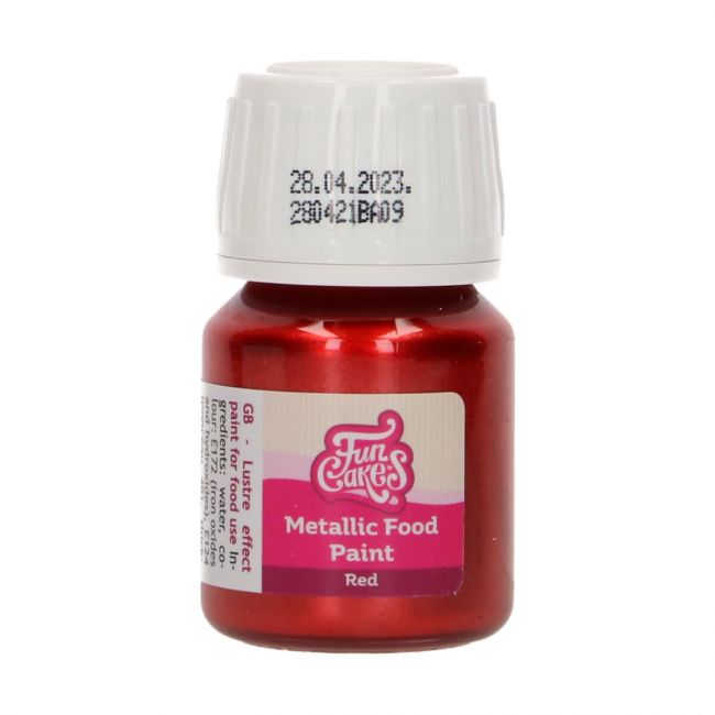 Maling spiselig Metallic Red 30 ml 2