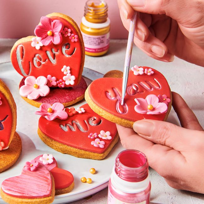 Maling spiselig Metallic Red 30 ml 3