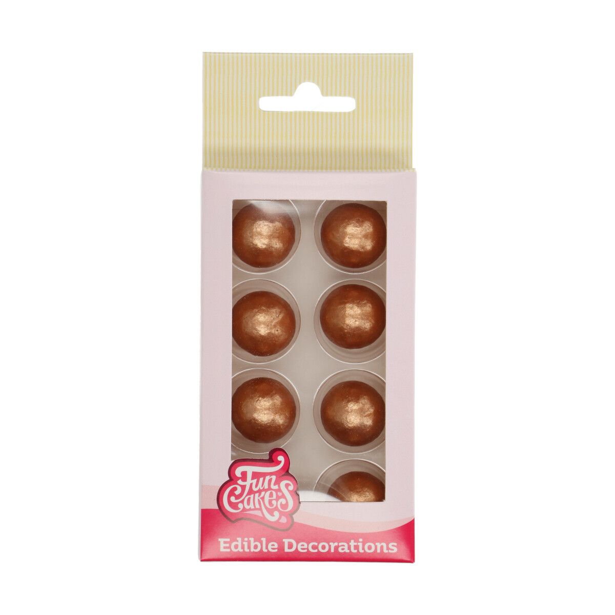 Sjokoladekuler Kobber 8 stk (2 cm)