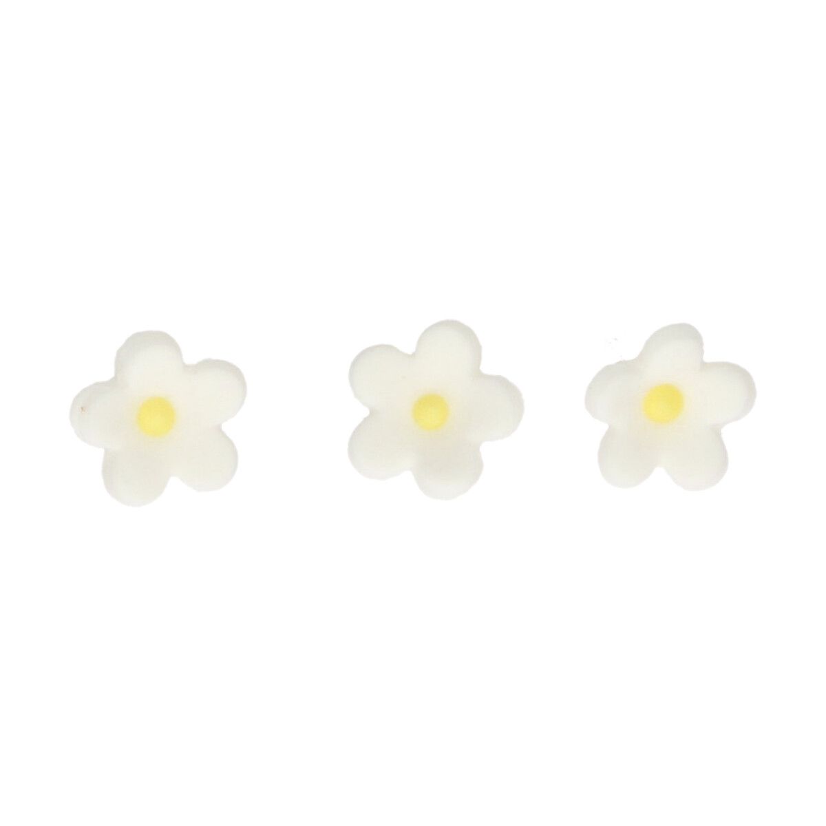 Kakepynt spiselig Miniblomster Hvite 64 stk 2