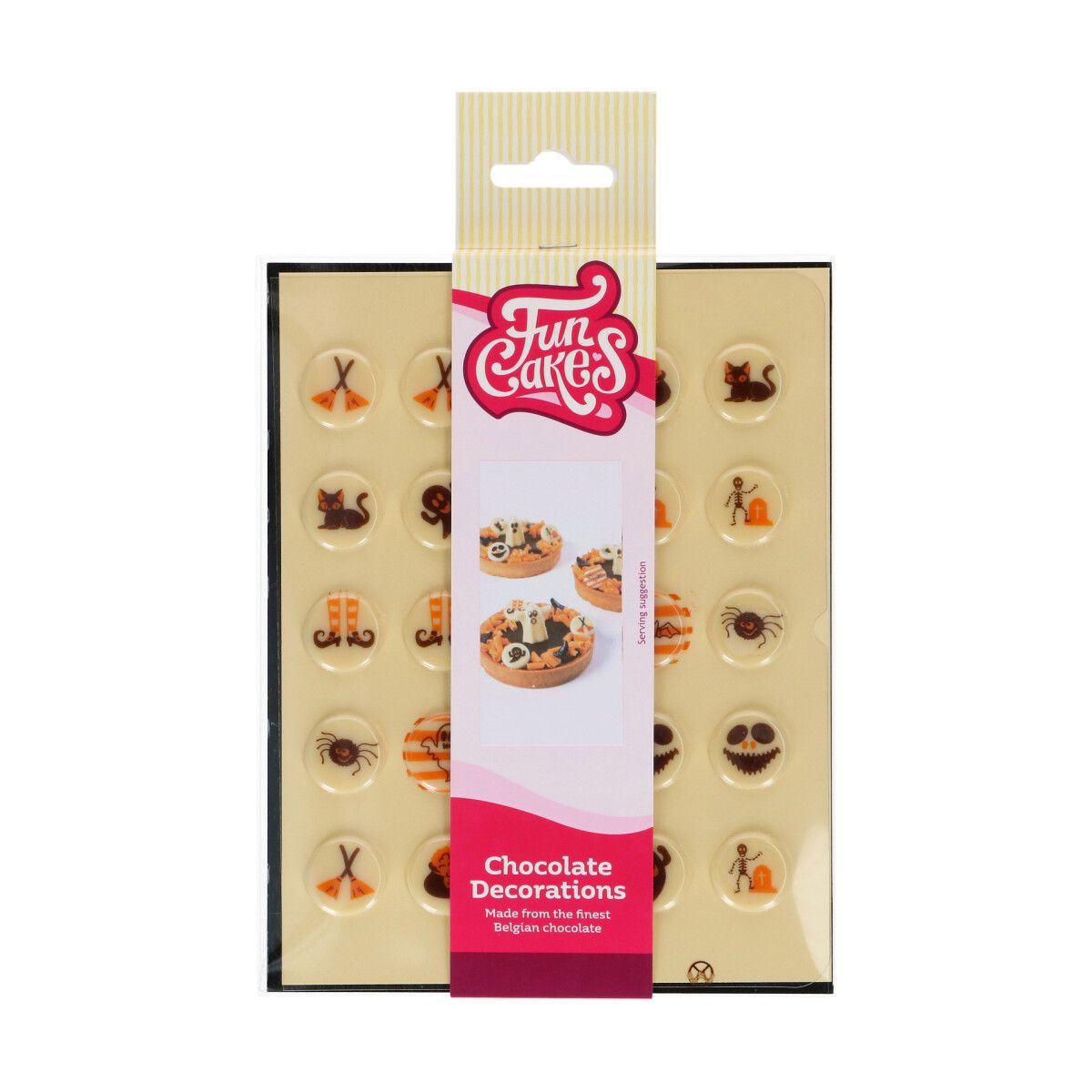 Kakepynt Sjokolade Halloween 2cm, 25 stk
