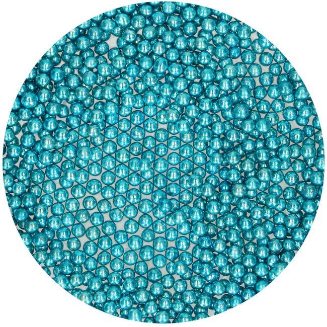 Kakestrø Sukkerperler Metallic Blå 80g FC