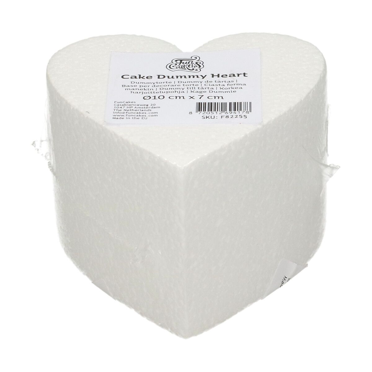 Kakedummy Hjerte Ø 10 cm, H 7cm