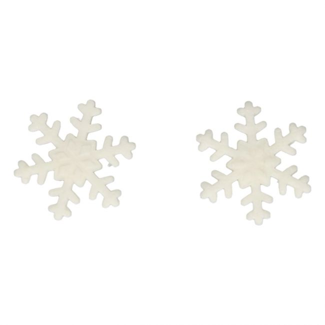 Kakepynt spiselig Snøstjerne Hvit 12 stk 2