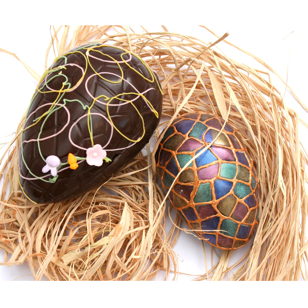 Sjokoladeform Egg Krakelert 9 cm 3