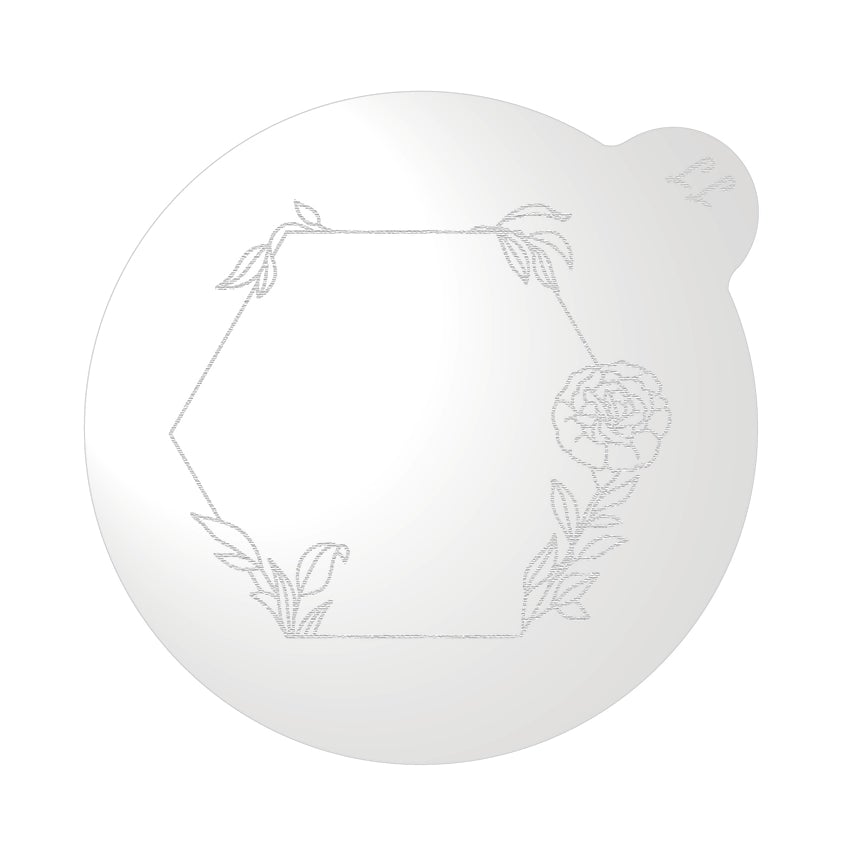 Floral Hexagon Cookie Embosser 2