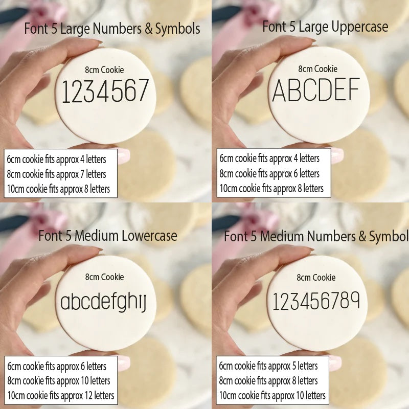 Tall og symboler Font 5 Large LL 3