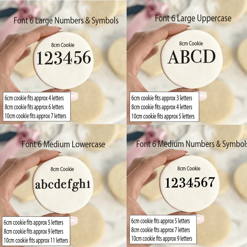 Tall og symboler Font 6 Large 2