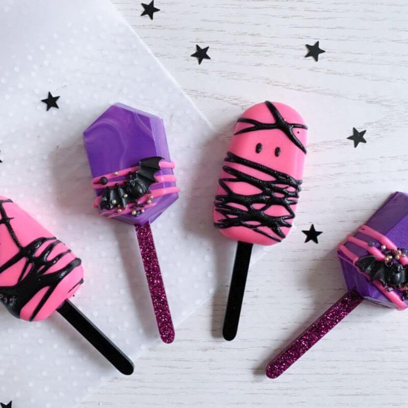 Ispinner/Kakepinner std, 6 stk Halloween acryl 3