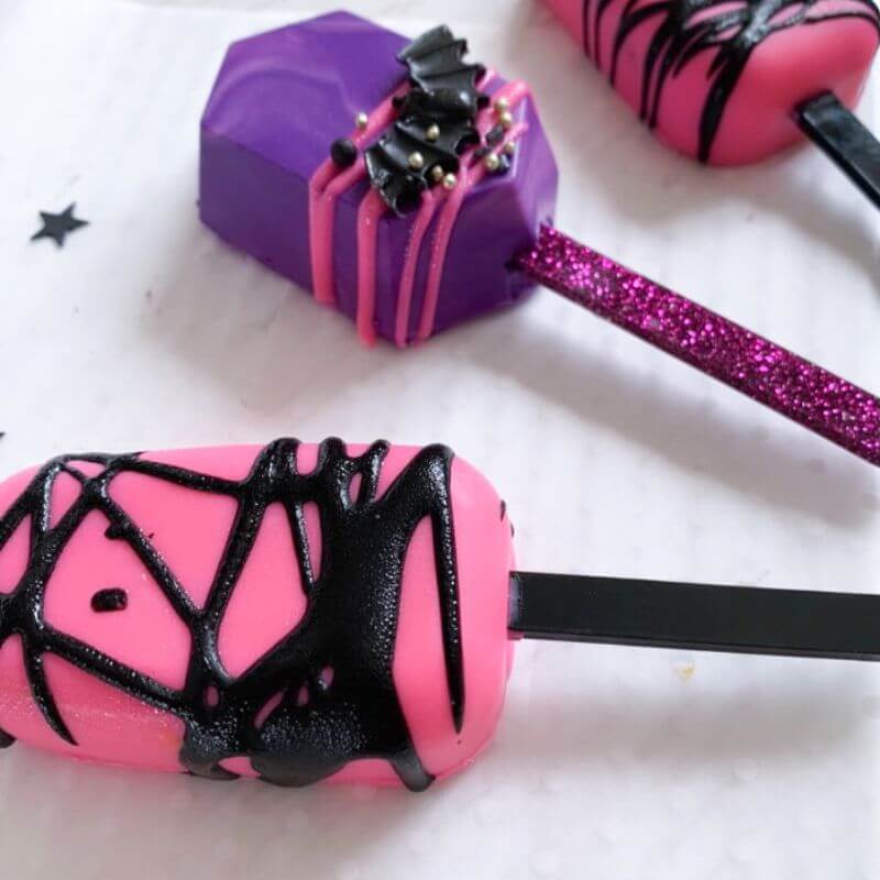 Ispinner/Kakepinner std, 6 stk Halloween acryl 2