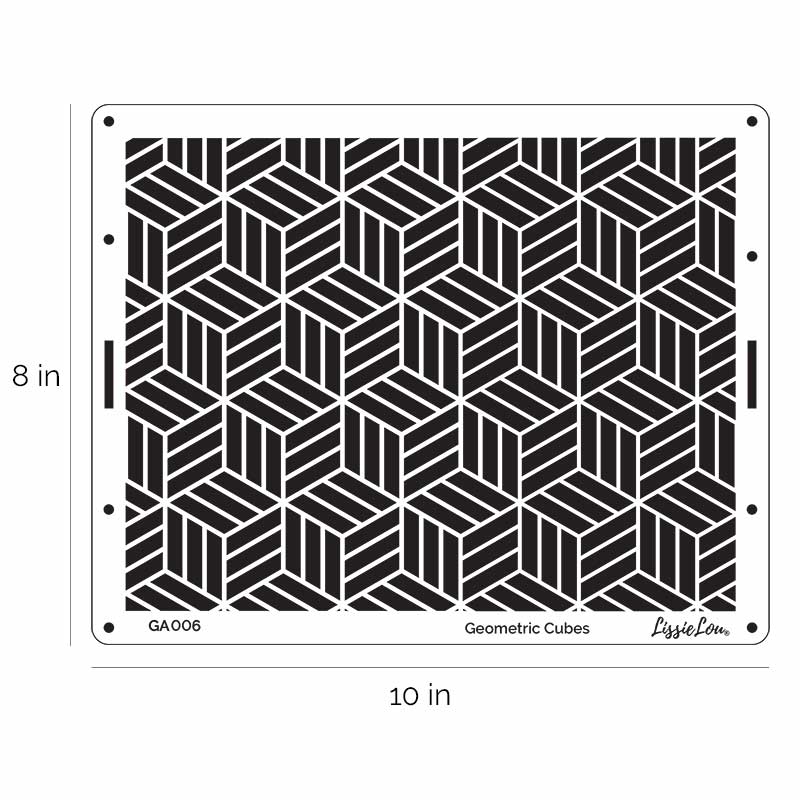 Geometric Cubes Kake Stensil 2