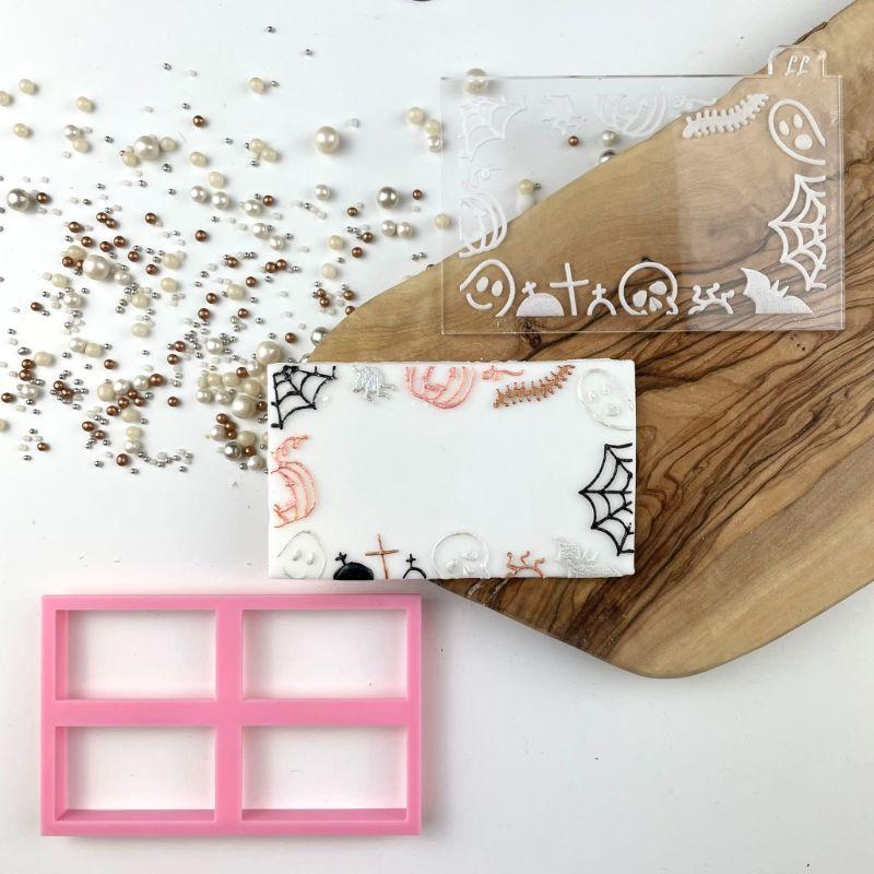 Halloween Frame Texture Tile Embosser