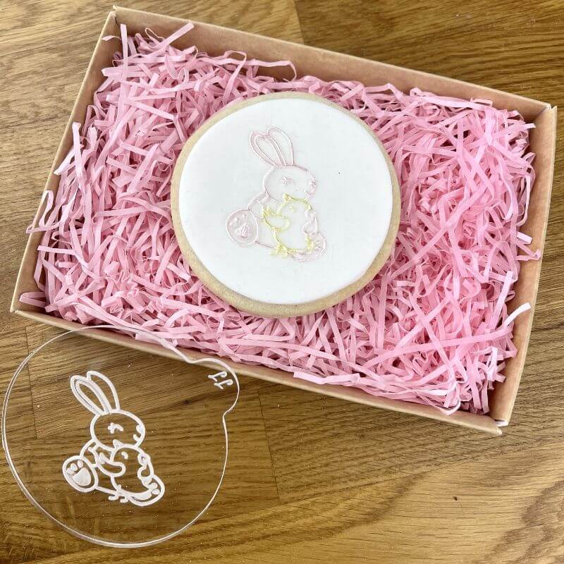 Hugging Easter Bunny and Chick Embosser 8W