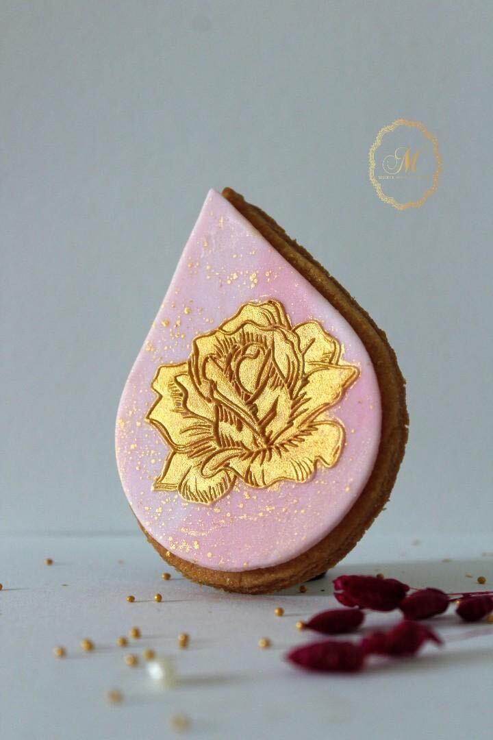 Delicate Rose Flower Cookie Embosser 3