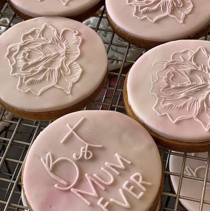 Delicate Rose Flower Cookie Embosser 6