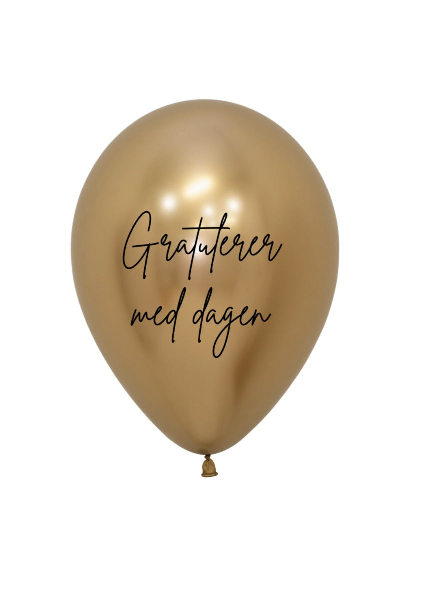 Ballonger GratulererMedDagen Reflex Gold 30cm, 12