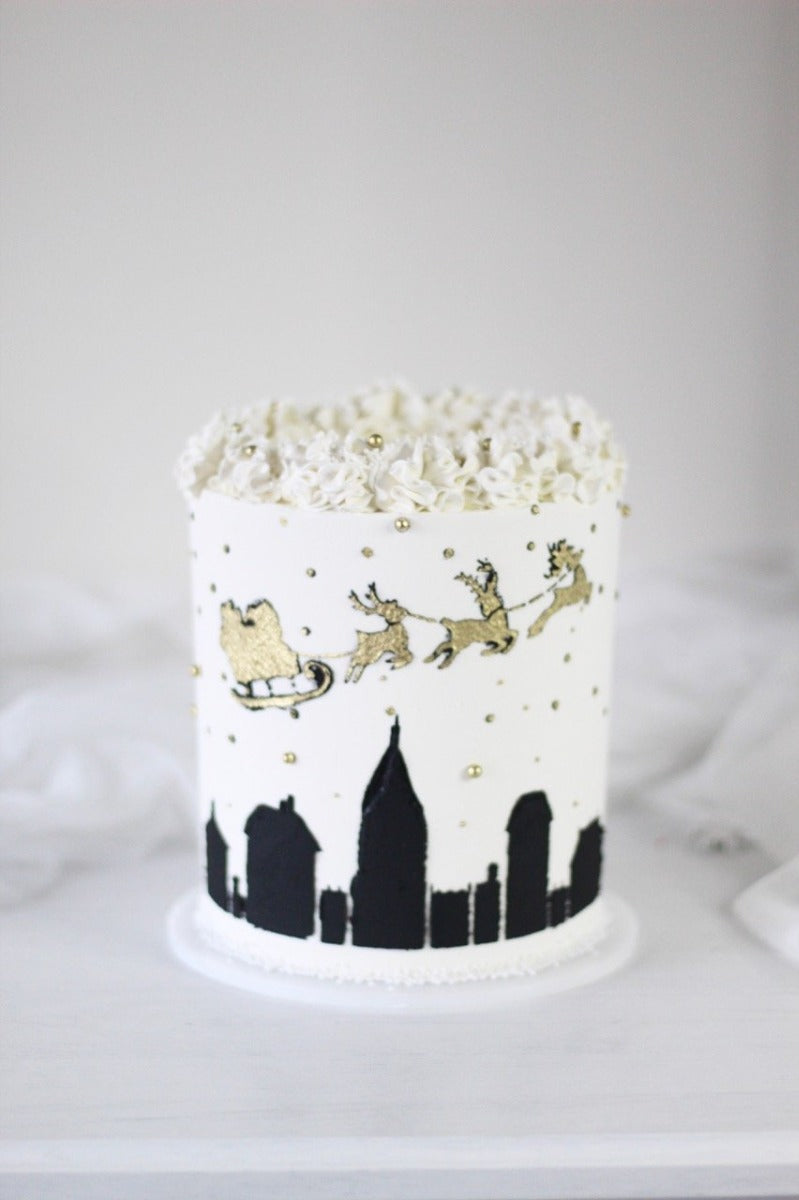 Santas Travel Full Size Kake Stensil 2