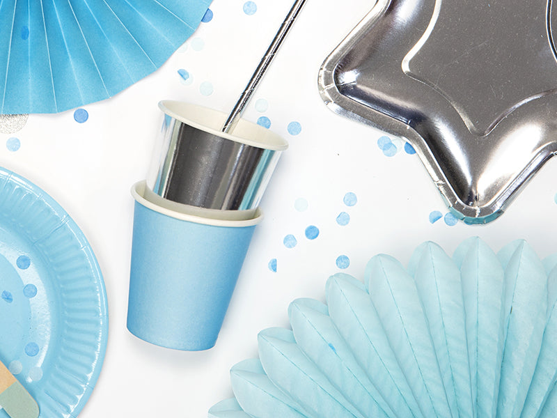 Drikkekrus i papp Sølv 180ml, 6 pk 2