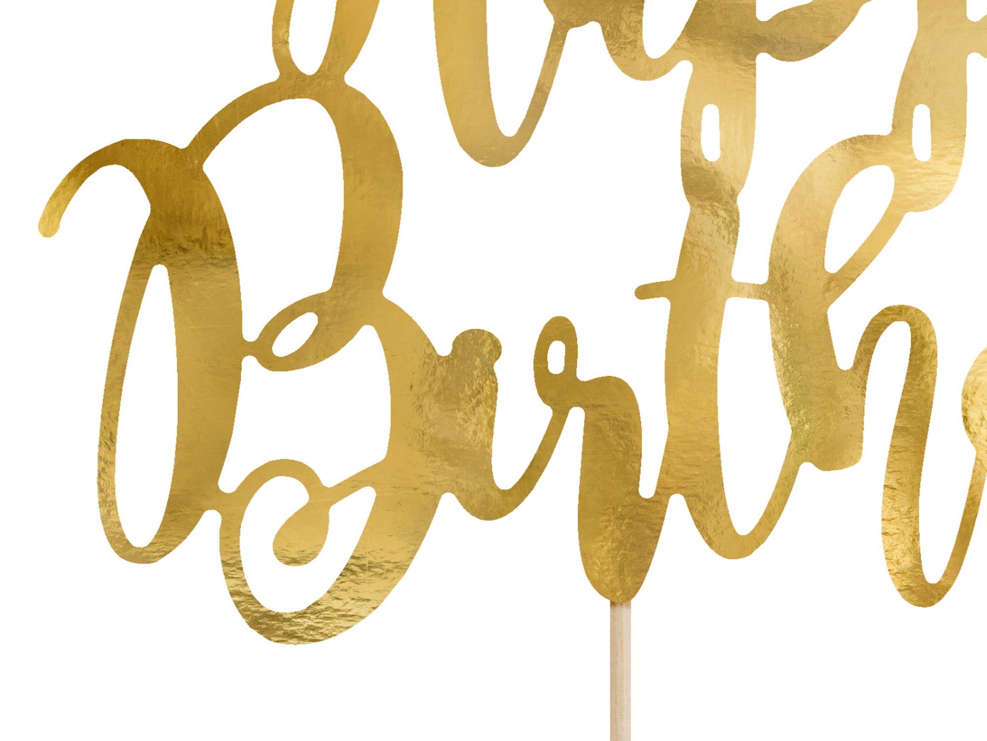 Kaketopper Happy Birthday Gold 22,5cm 2