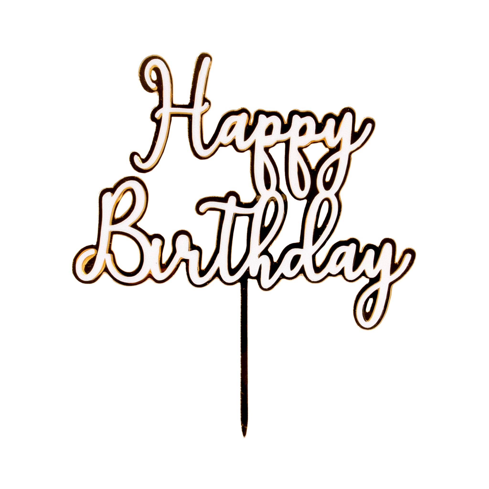 Kaketopper HB Mirror Gold and White