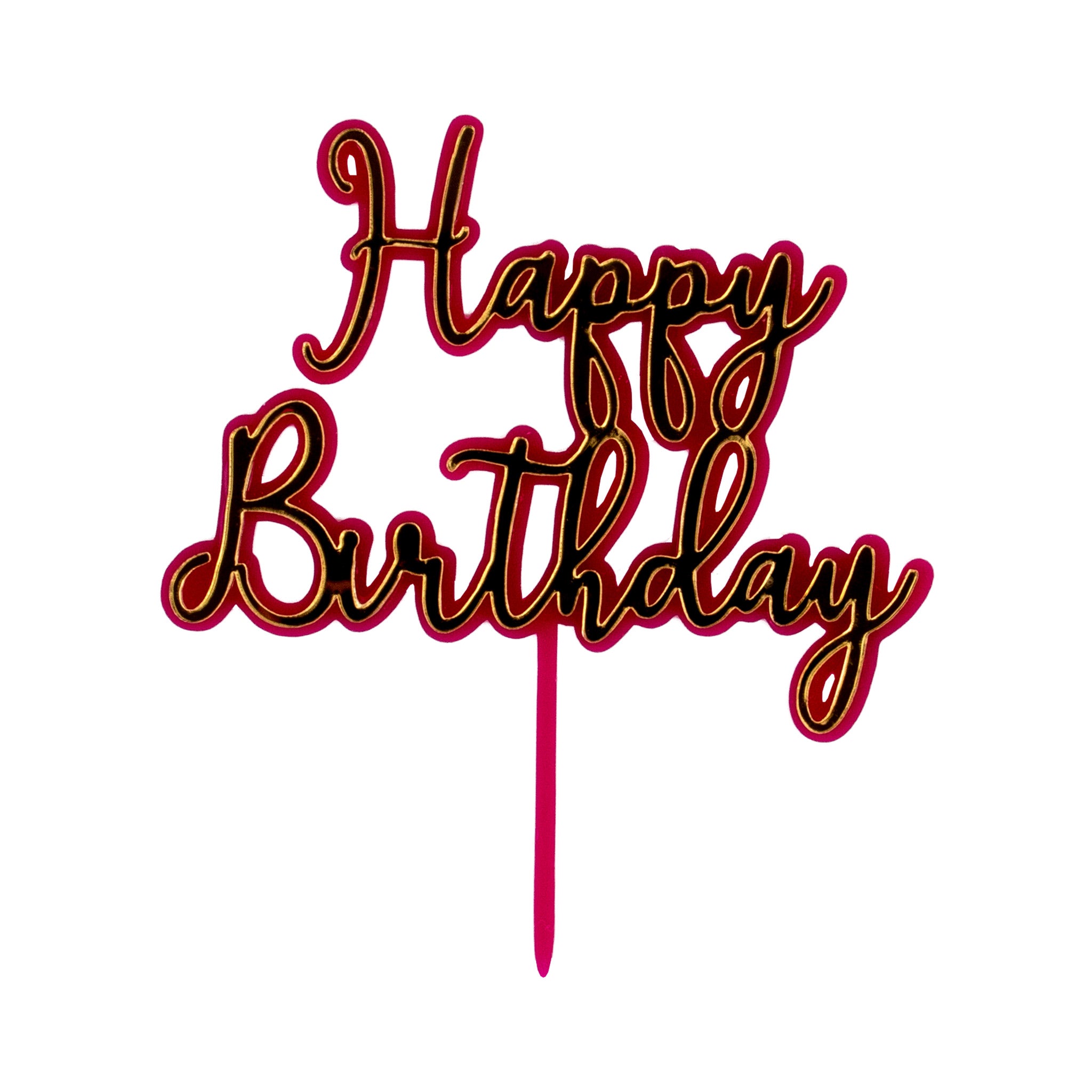 Kaketopper HB Mirror Hot Pink and Gold