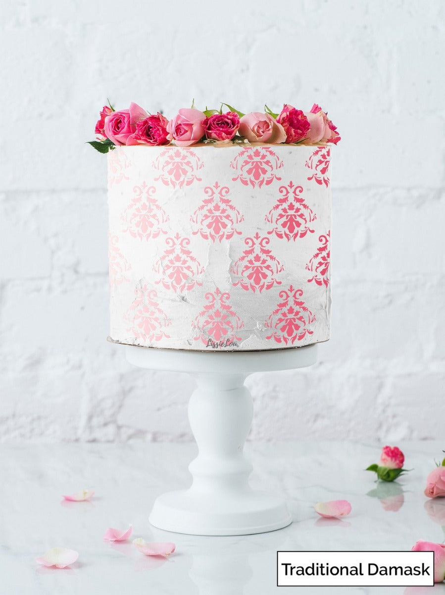 Damask Kake Stensil