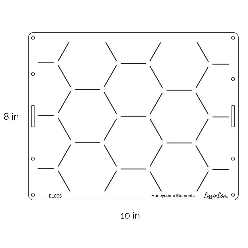 Honeycomb Elements Kake Stensil 2