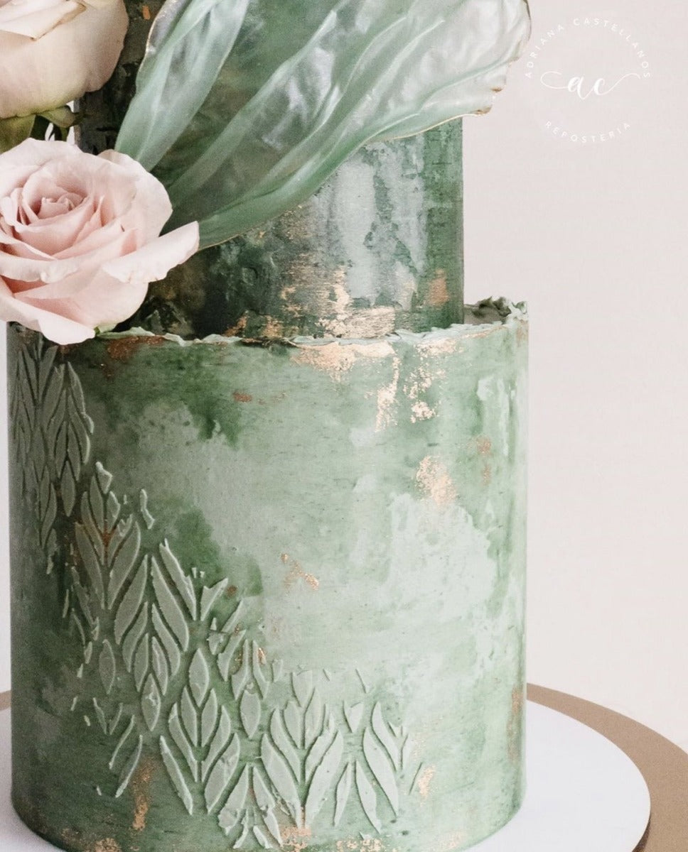 Forever Leaves Kake Stensil 4