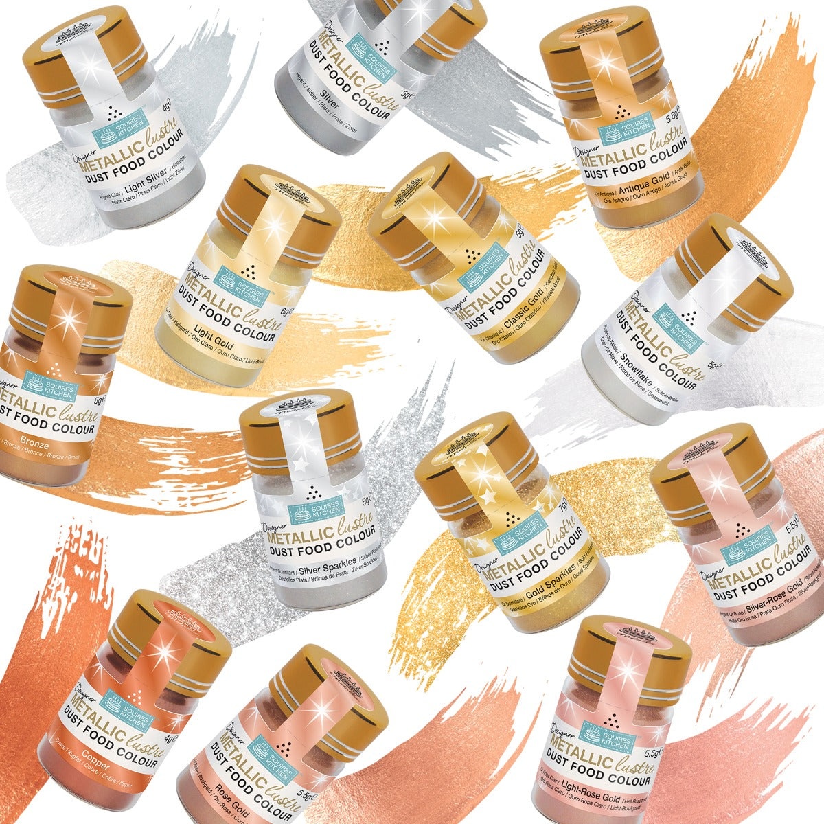 Designer Dust Light-Rose Gold Metallic Food Colour 5