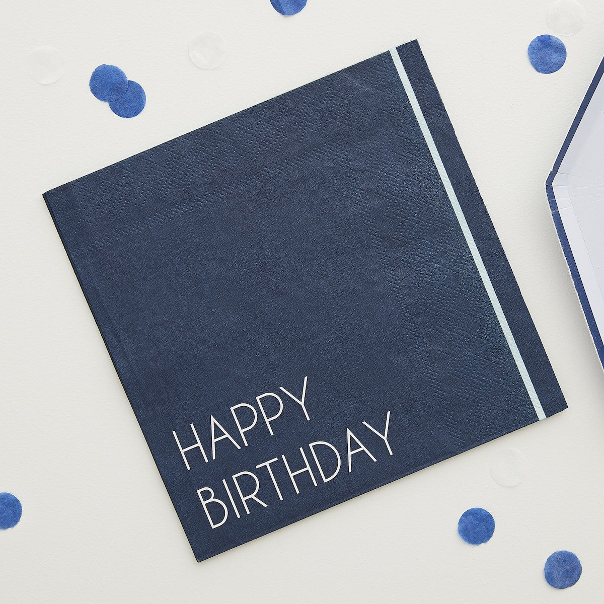 Papirservietter Blå Happy Birthday, 16 stk 2