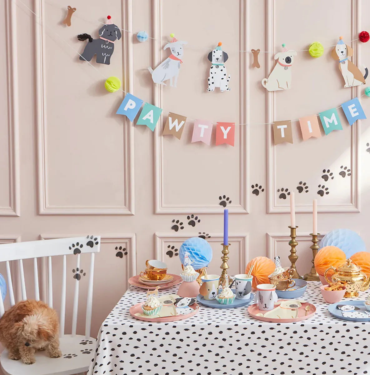 Meri Meri Tallerkener Pug Hund 3