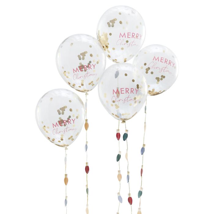 Ballonger Merry Christmas 5 stk