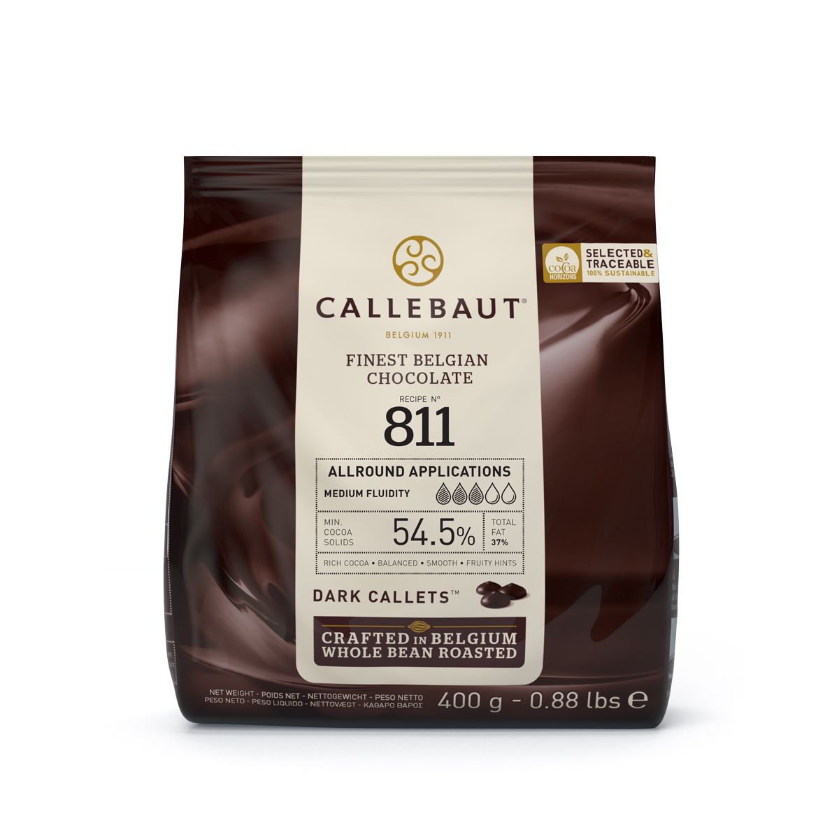 Callebaut 811 mørk sjokolade 54,5% 400g