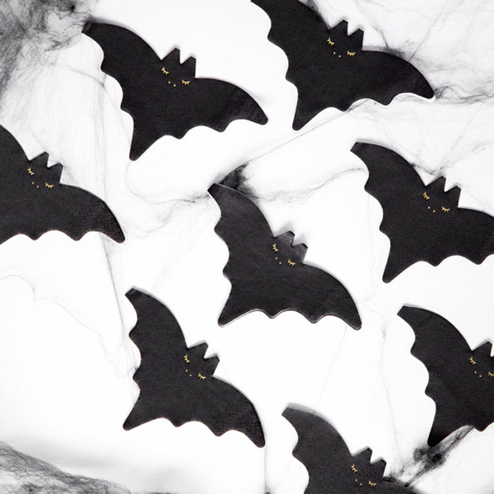 Servietter Svart m/Faggermus 32x18cm, 20 stk 2