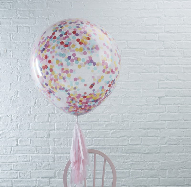 Ballong med Confetti ass 90 cm, 3 stk 2
