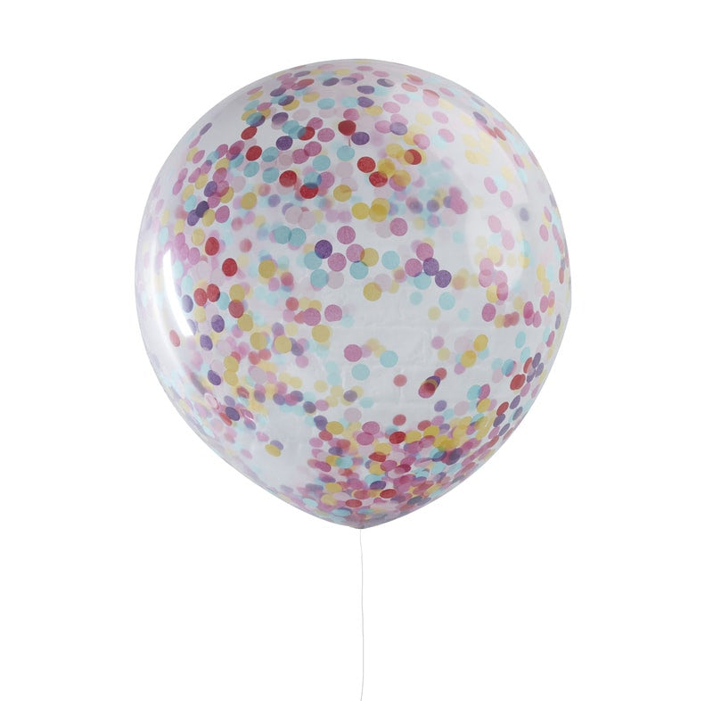 Ballong med Confetti ass 90 cm, 3 stk