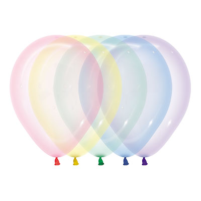 Ballonger Ass Crystal Pastel 30cm, 100 PK