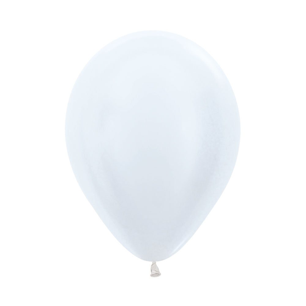 Ballonger Hvit Satin 30cm, 12PK