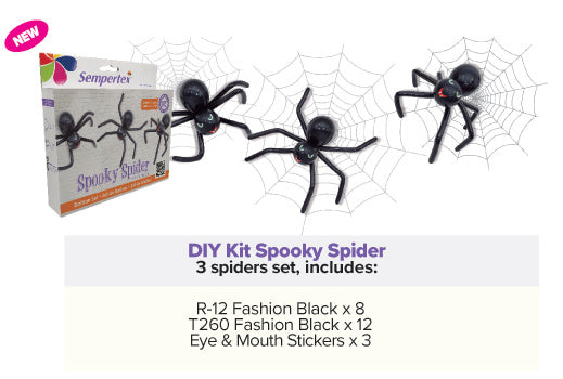 Ballonger Spooky Spider sett, 3 stk 3