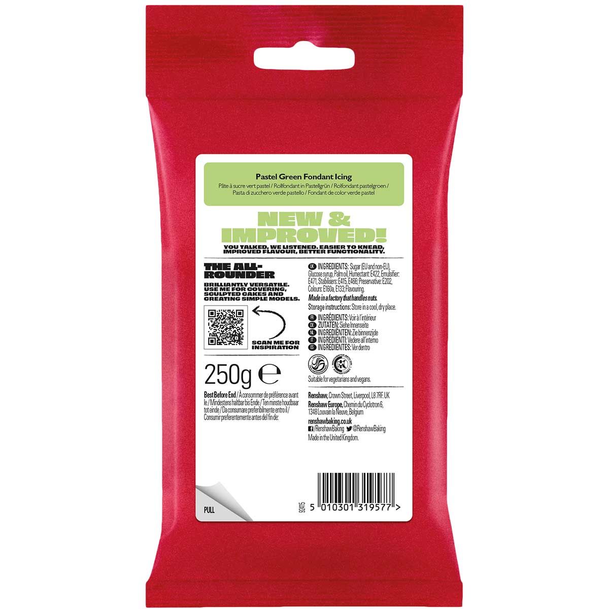 Fondant Grønn Pastel Renshaw 250g 2