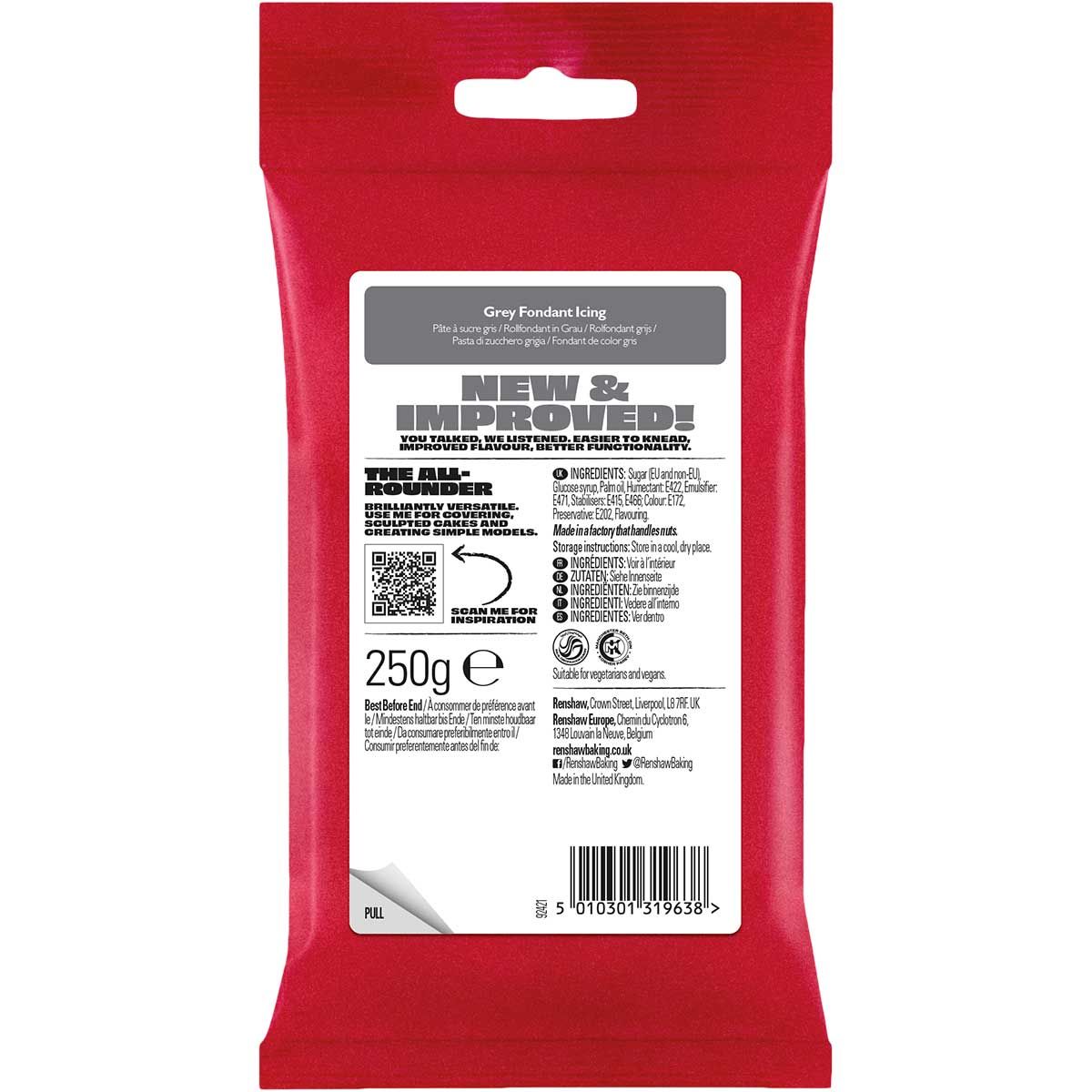 Fondant Grå Renshaw 250g 2