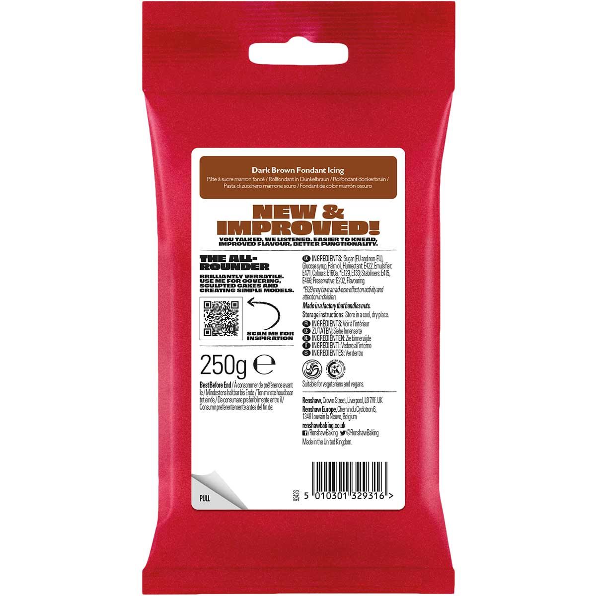 Fondant Brun Mørk Renshaw 250g 2