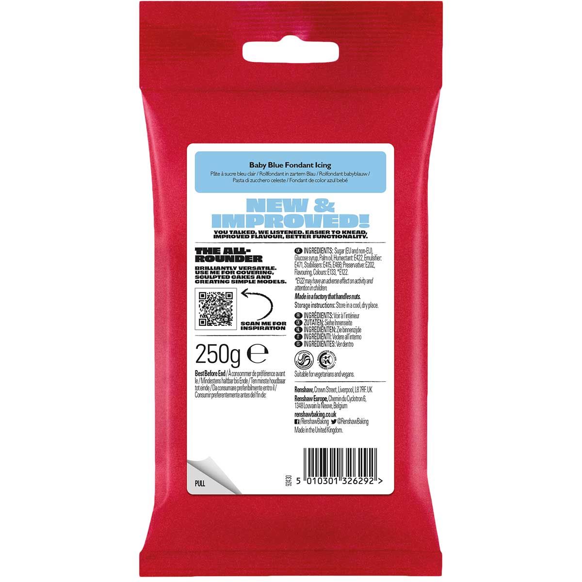 Fondant Baby Blå Renshaw 250g 2