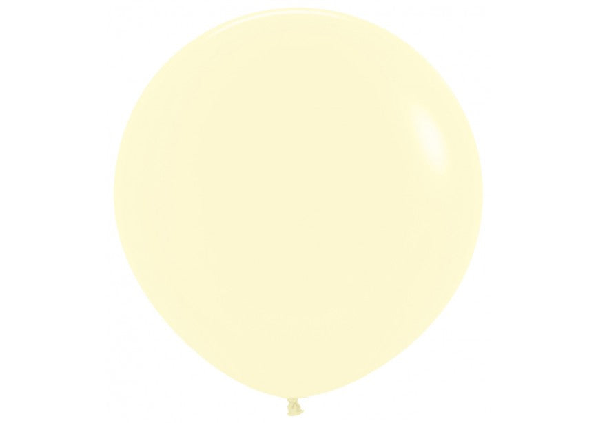 Ballonger Gul Pastel Matt Runde 60cm, 10 PK