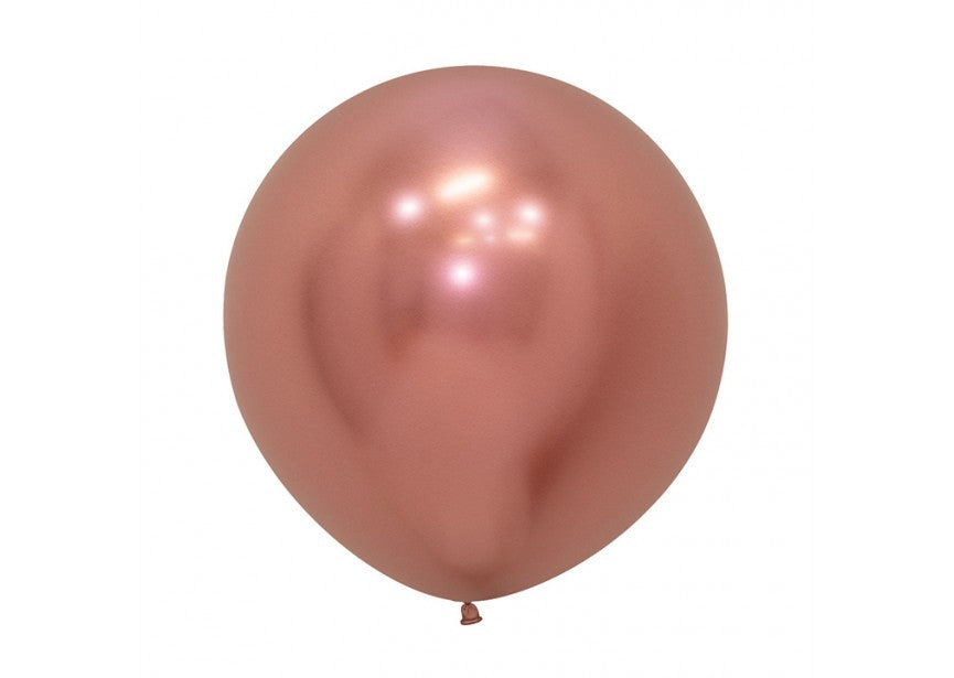 Ballonger Rosegull Reflex Runde 60cm, 3 PK